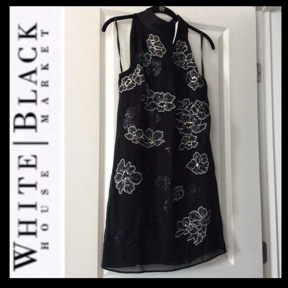 NWT WHBM Embroidered Cocktail Dress - Picture 2 of 6
